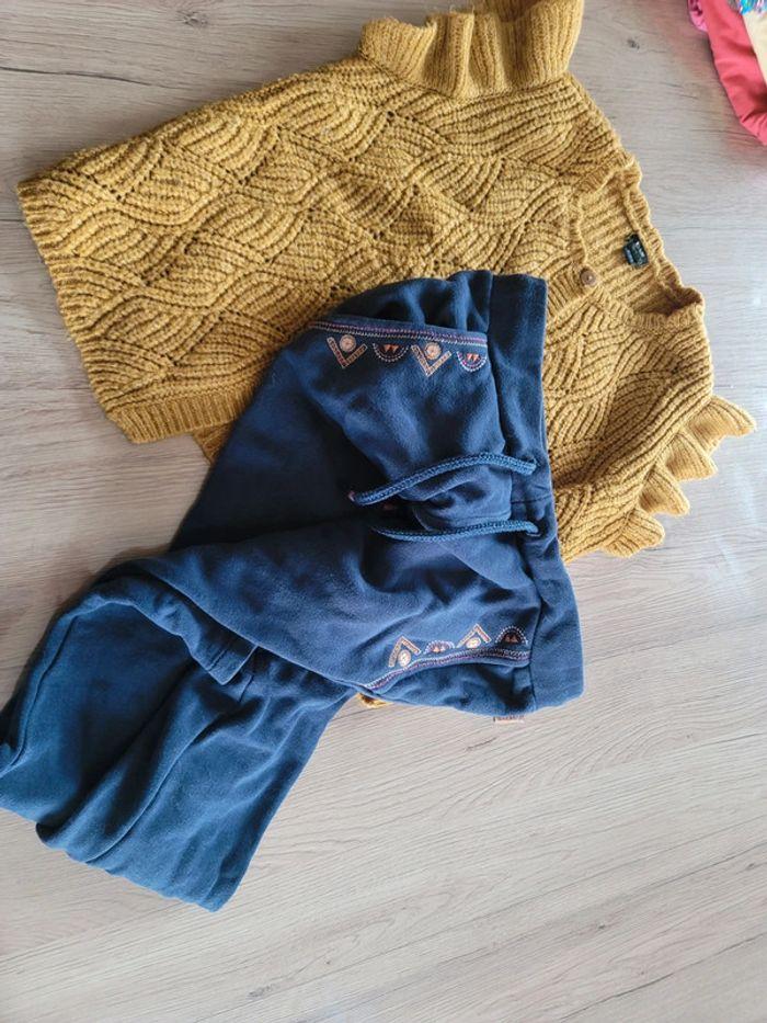 3 pantalons  et pull sans manches 10 ans - photo numéro 1