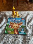 Livre Sandy la girafe avec figurines