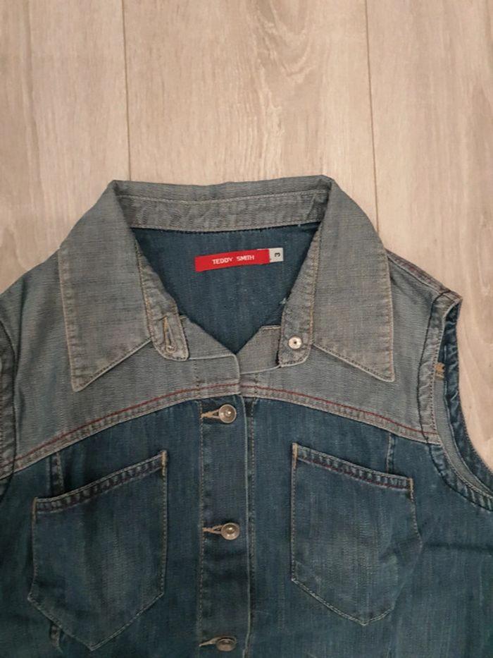 Veste en jean sans manches y2k - photo numéro 3