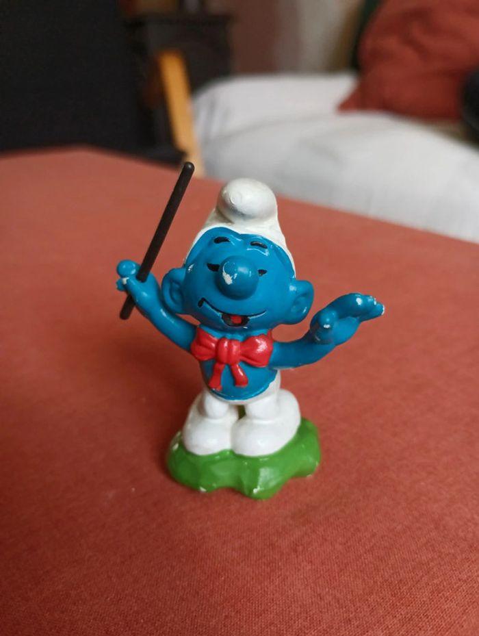 Figurine Schtroumpf chef d'orchestre 1980 - photo numéro 1