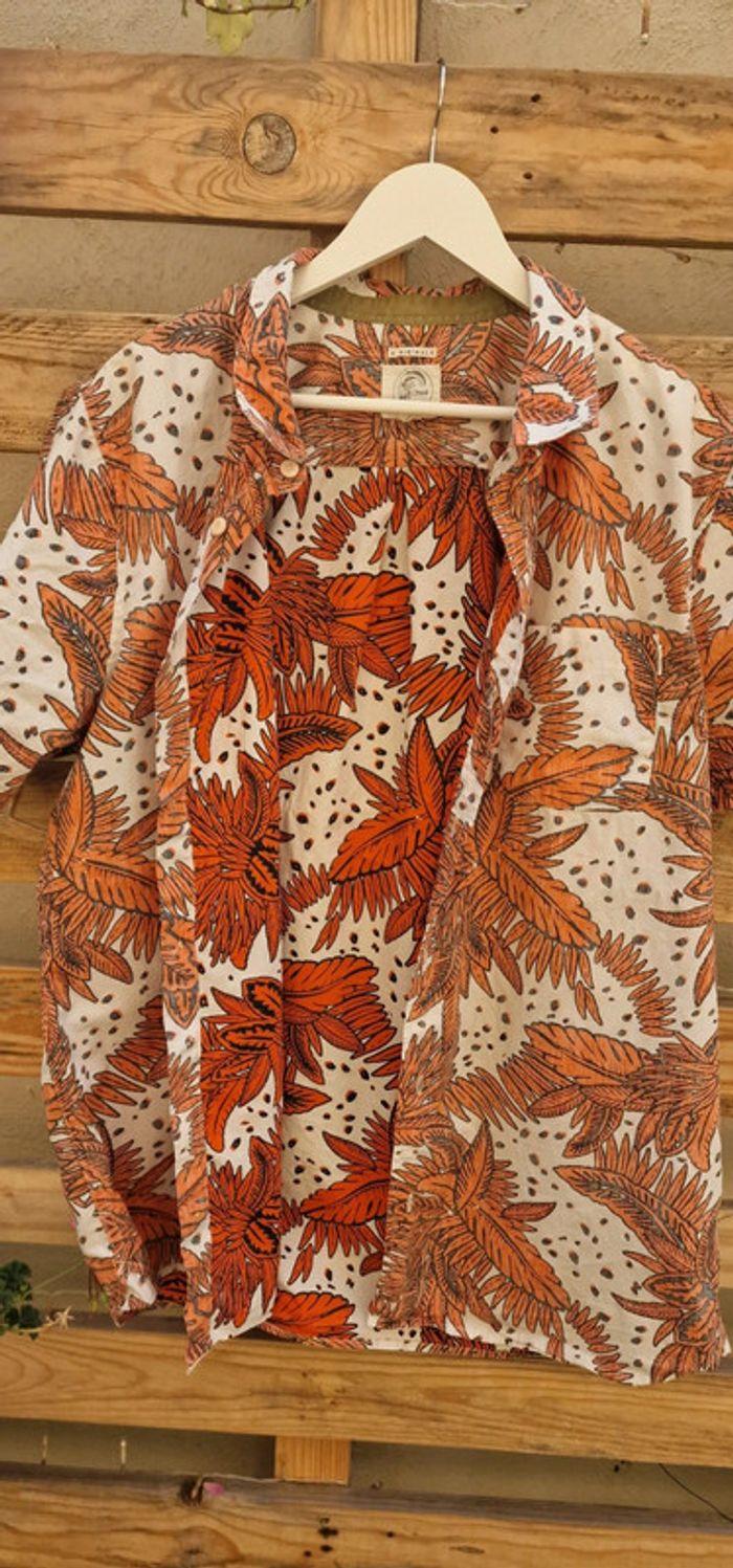 Chemise O'Neill, Taille XL, Motif Fleur Orange, Excellent État - photo numéro 4