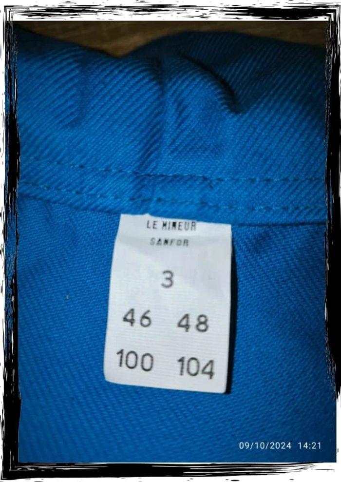 Rare Veste bleu Vintage de travail Le Mineur taille 46/48 - photo numéro 5