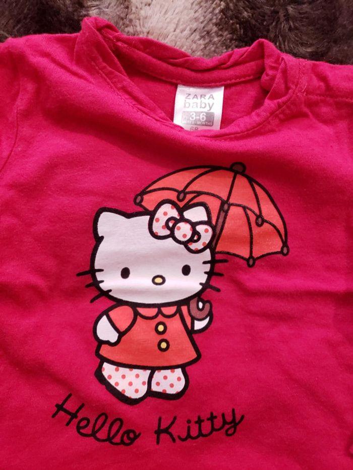 Maillot manches longues Hello Kitty 3  6 mois chat fille - photo numéro 2