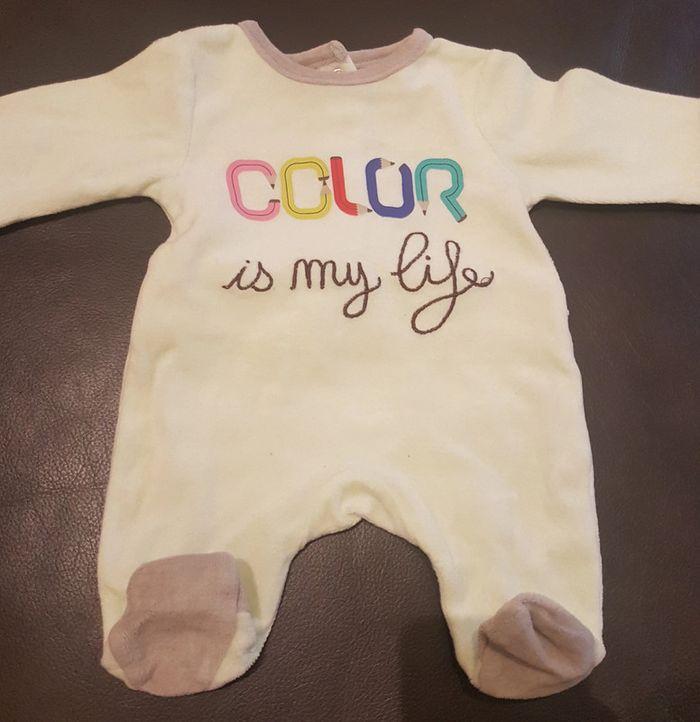 Pyjama "color is my life" vert clair # naissance - photo numéro 1