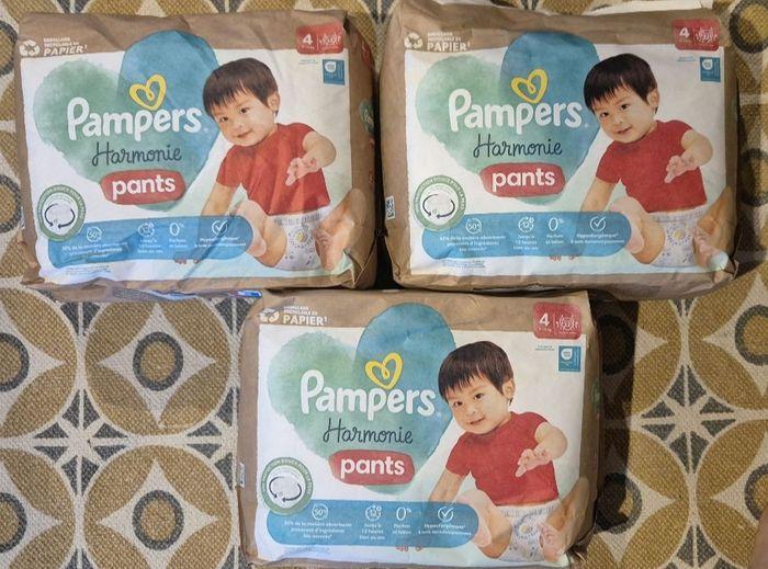 Lot 3 paquets pampers harmonie  pants taille 4