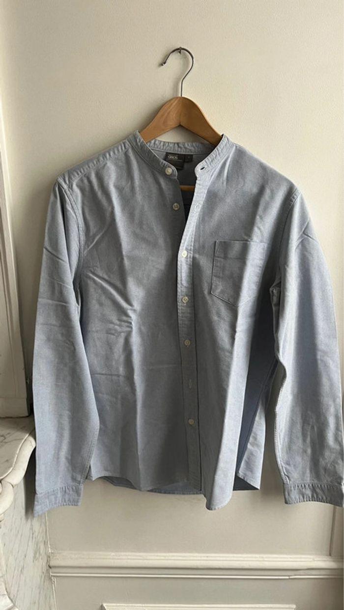 Chemise asos bleu col Mao - photo numéro 1