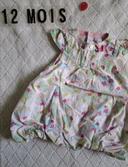 Robe rose fleurie grosses bretelles Cadet Rouselle fille 12 mois