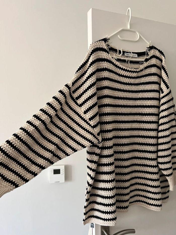 Pull marinière en maille Zara taille M/L - photo numéro 4