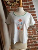 T-shirt vintage fleuri Gloria Baroni 42