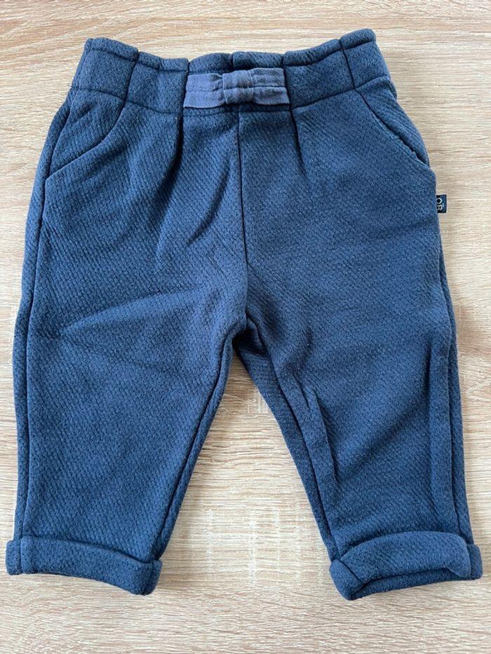 Pantalon bleu marine 6 mois Obaïbi TBE - photo numéro 2