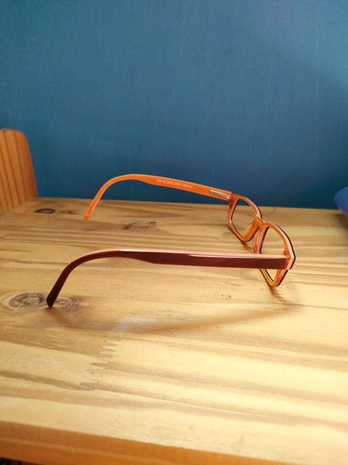 Lunettes Afflelou orange monture en plastique forme rectangle - photo numéro 5