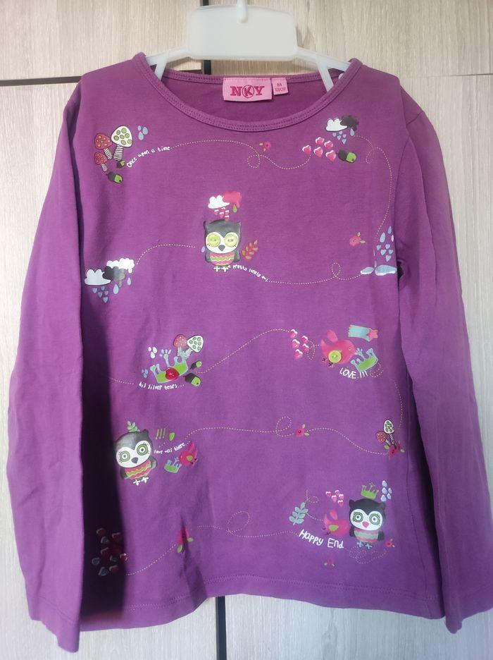 Sweatshirt violet hibou 8 ans NKY - photo numéro 1