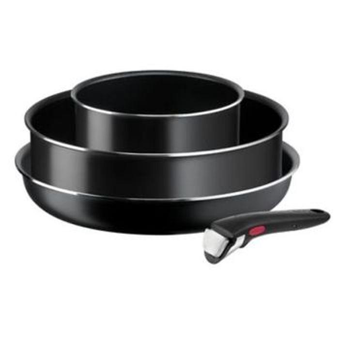 Batterie de cuisine 4 pièces TEFAL Ingenio Easy Cook N Clean Black coffee Neuve dans emballage - photo numéro 3