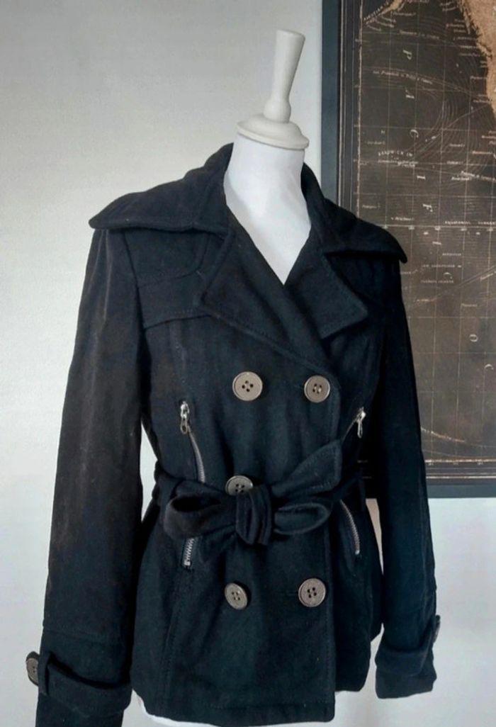 Caban trench coat noir à ceinture Blendshe Femme taille 38 - photo numéro 2