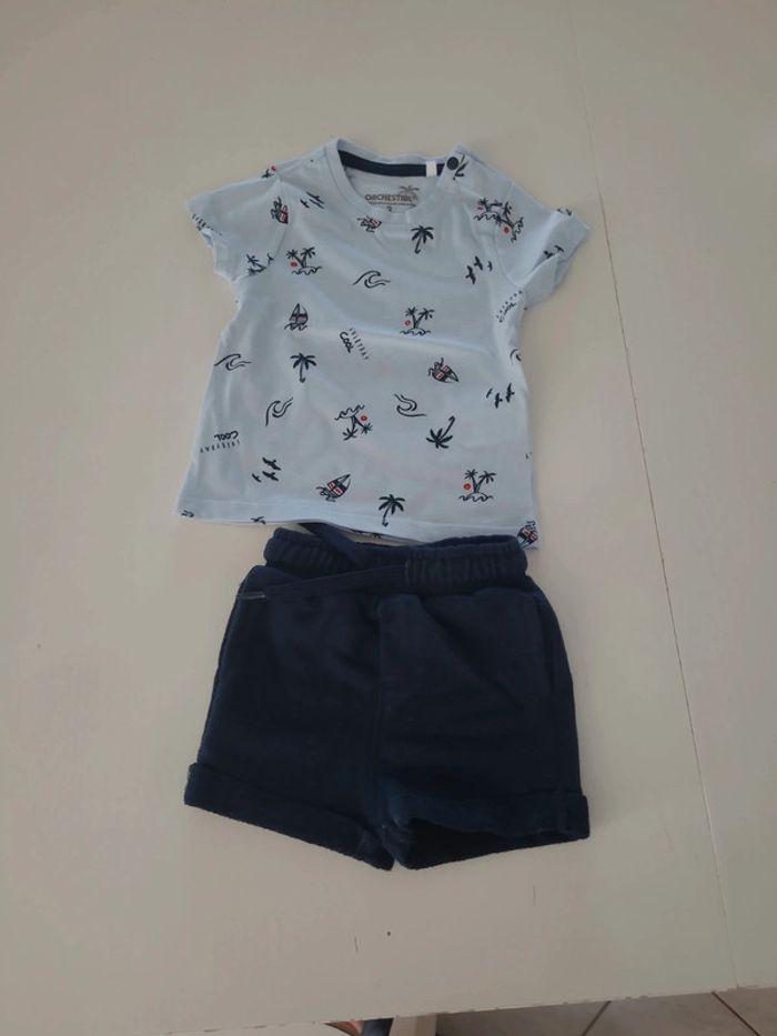 Ensemble short / tee-shirt bébé - photo numéro 1