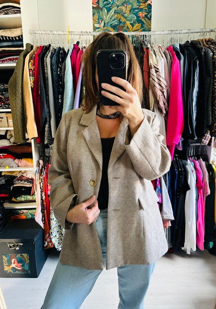 🌸Blazer vintage - beige marron 🌸 - photo numéro 1