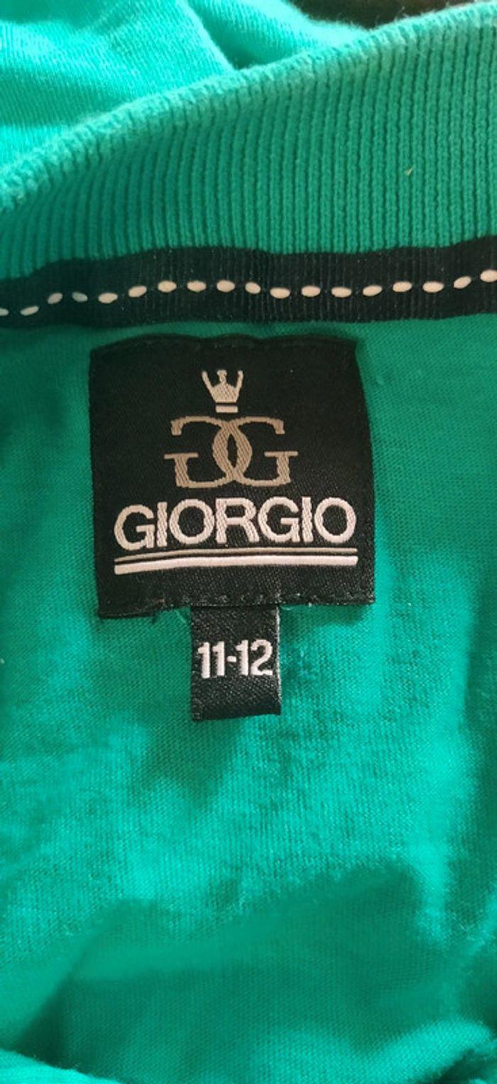 Neuf polo vert Giorgio avec inscriptions 11/12 ans - photo numéro 6