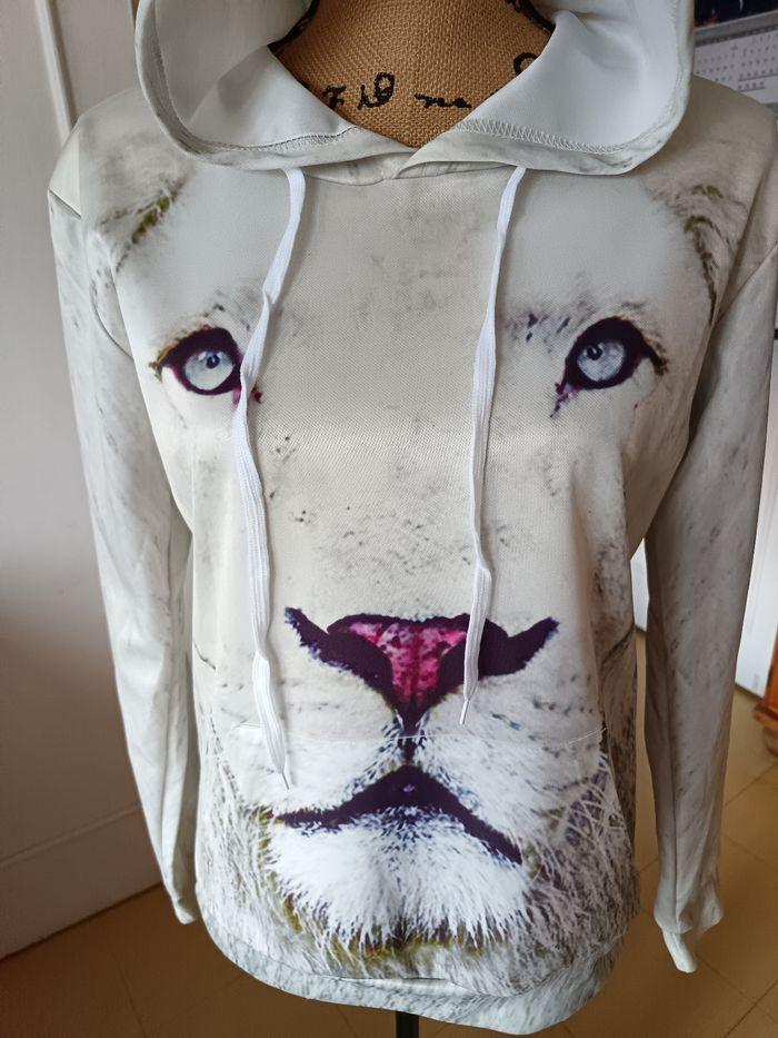 Sweat crème taille 36 lion blanc Mixe - photo numéro 3