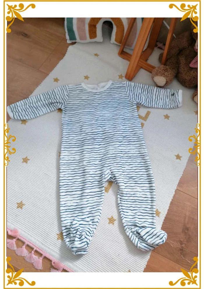 Pyjama velours petit bateau 12 mois - photo numéro 2