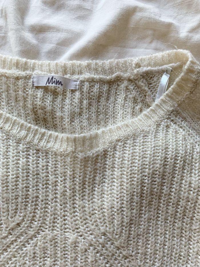 Gros pull en maille blanc cassé - photo numéro 3