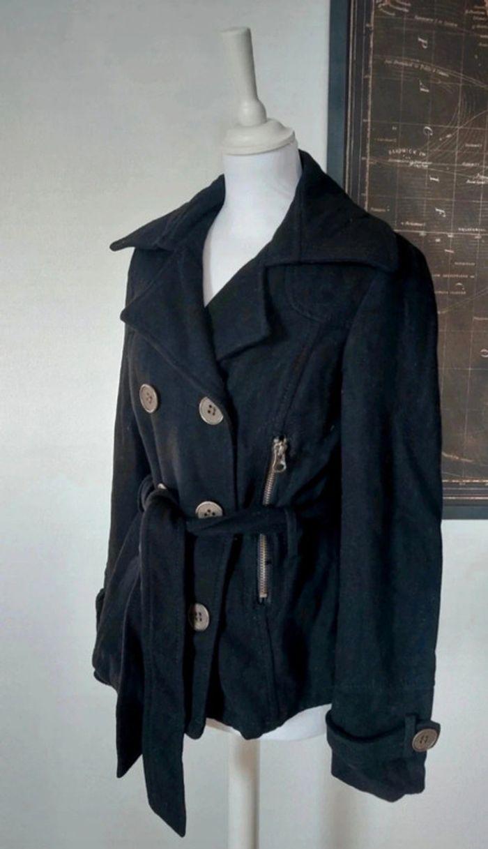 Caban trench coat noir à ceinture Blendshe Femme taille 38 - photo numéro 3