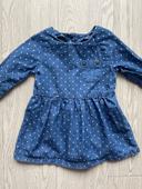 Robe en jeans petit pois