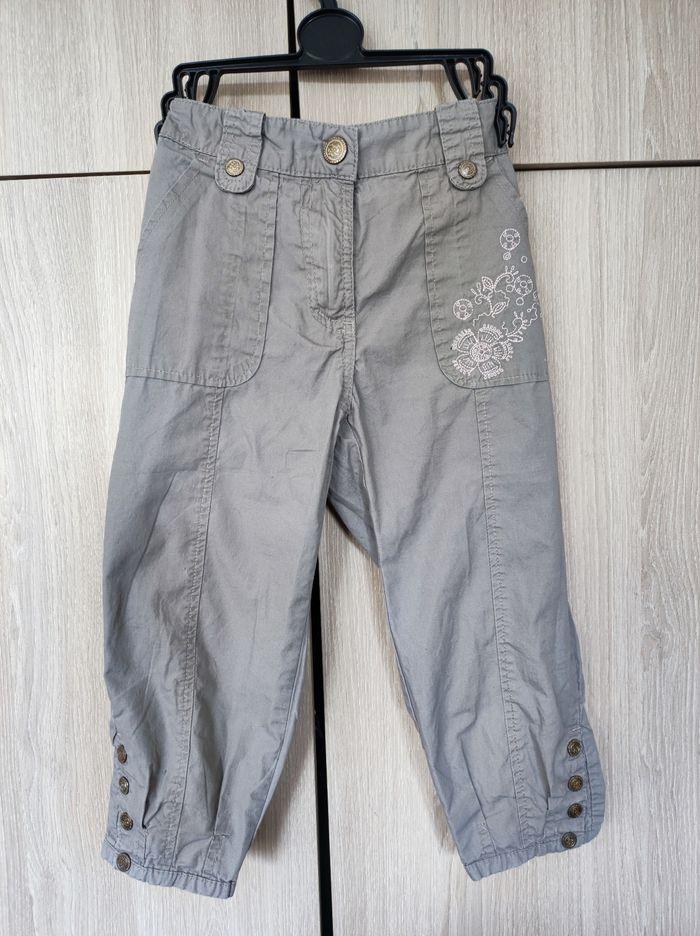 Pantalon toile cargo brodé 5 ans - photo numéro 1