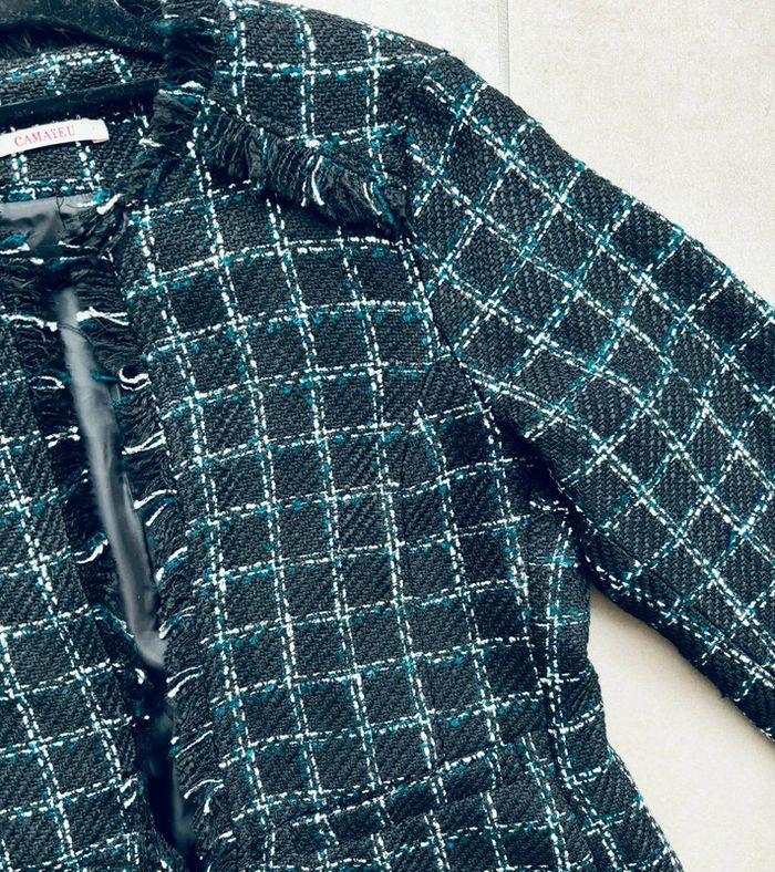 Magnifique veste blazer noire en tweed Camaïeu neuve - photo numéro 4