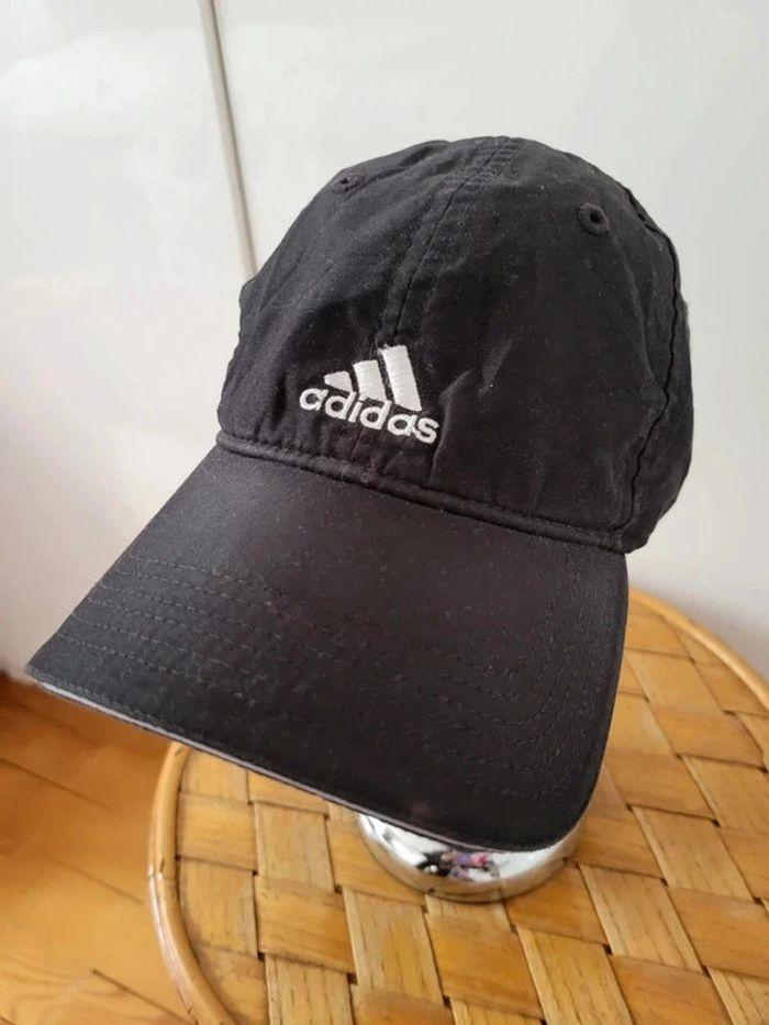 Chapeau casquette Headwear marque Adidas officiel réglable noire et blanche unisexe taille adulte - photo numéro 1