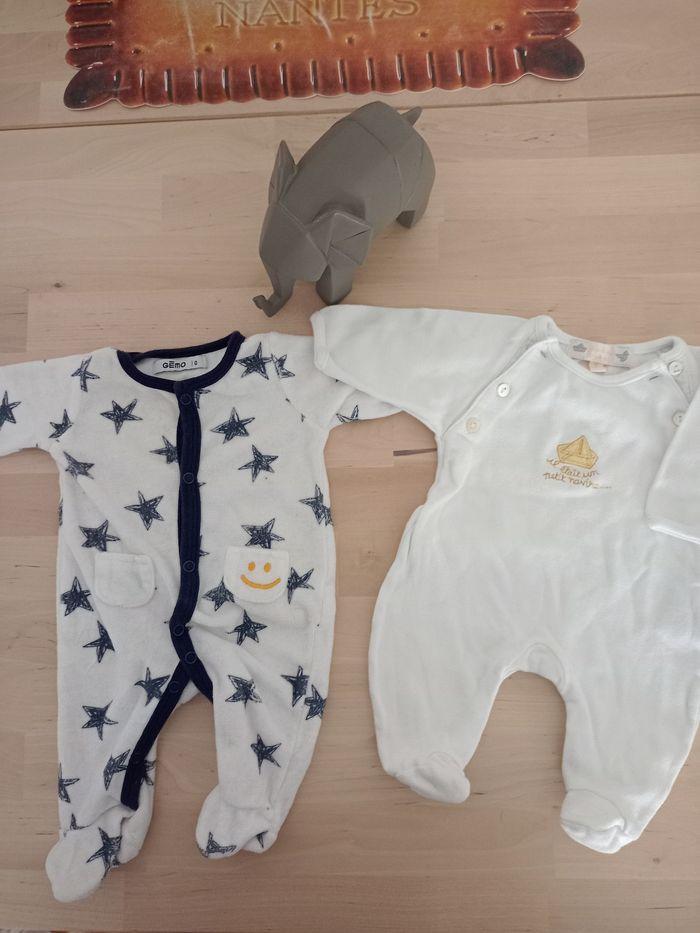 Lot de 2 pyjamas taille naissance 0 mois Gemo bébé mixte