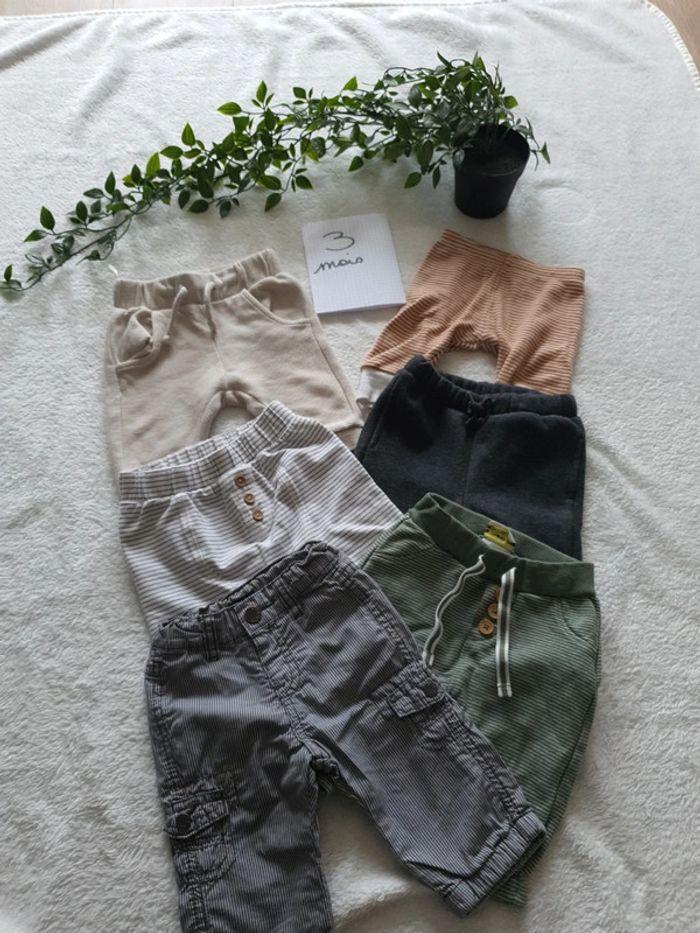 Lot de 6 pantalons/legging 3 mois - photo numéro 1