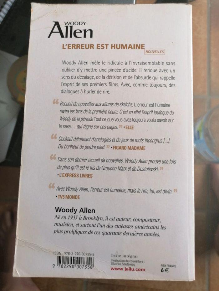 Livre "l'erreur est humaine" Woody Allen - photo numéro 2