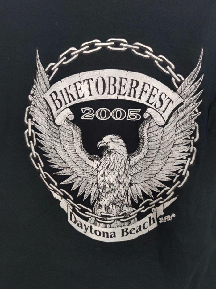 T-shirt Biketoberfest Daytona Beach 2005 Aigle Y2k Noir Taille M Homme - photo numéro 5