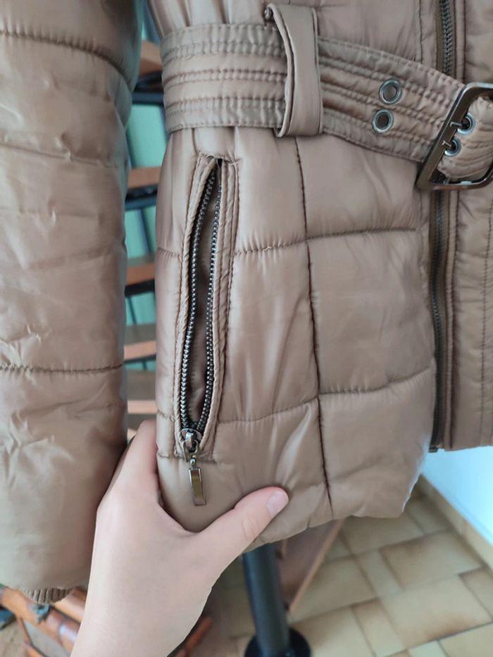 Manteau matelassé vintage yessica avec ceinture - photo numéro 2