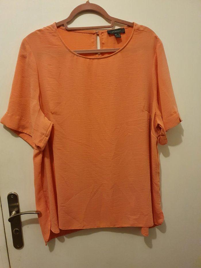 Blouse fluide manches courtes corail - photo numéro 1