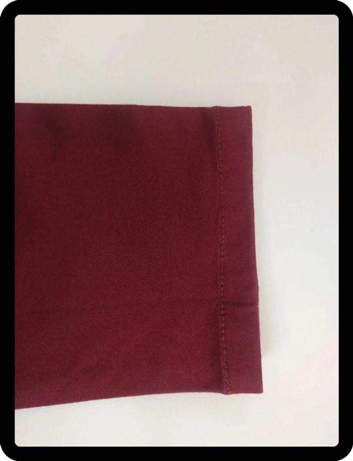 Pantalon slim Camaïeu bordeaux - photo numéro 3