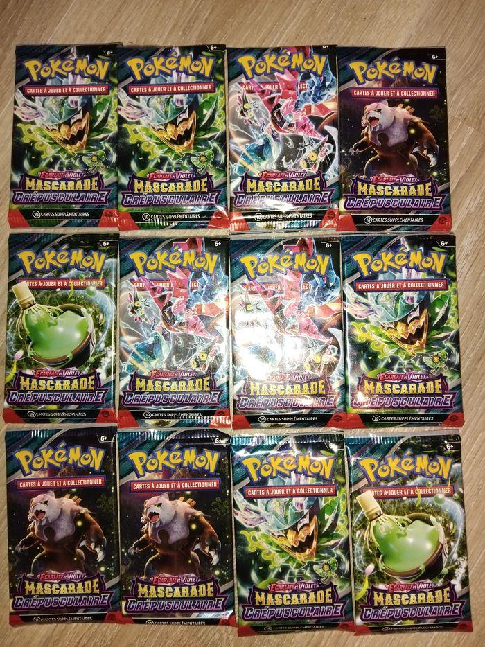 12 boosters neufs scellés mascarade crépusculaire fr pokemon