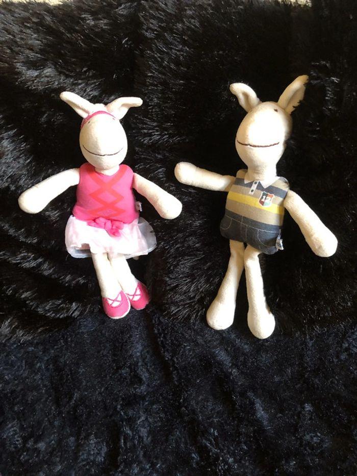 couple doudous peluches ânes vertbaudet - photo numéro 8