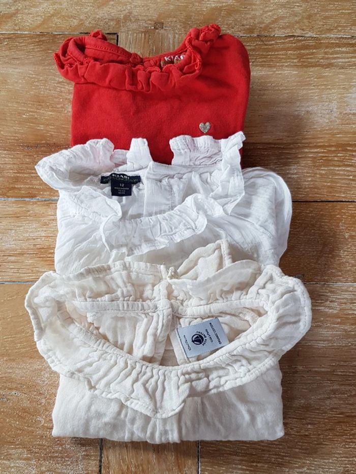 Lot de 3 hauts bébé fille 12 mois - photo numéro 11