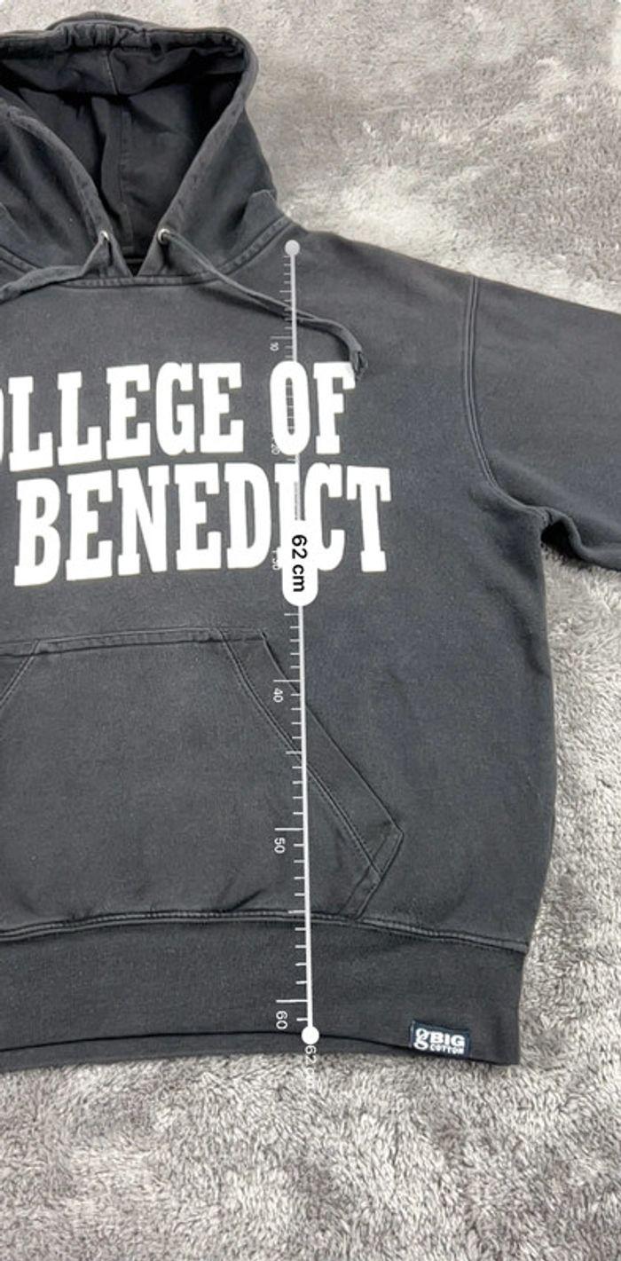 👕 Sweat à capuche Veste University Rare Vintage y2k 90s 2000s College Of St Benedict Noir Taille S 👕 - photo numéro 3