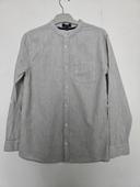 Chemise tissée à col mao garçon - coupe régular fit - gris - 14 ans - Kiabi