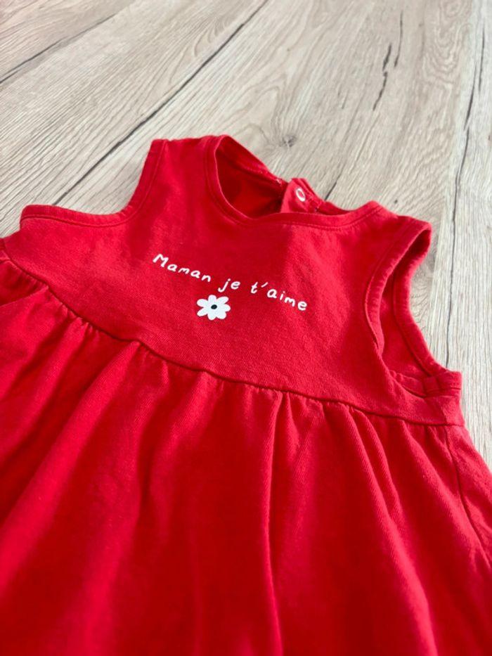 Robe rouge bébé fille 6mois Kiabi - photo numéro 2