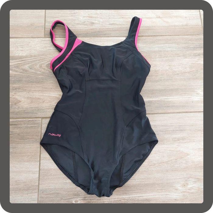 Maillot de bain une pièce noir et rose - Taille 38 Nabaiji - photo numéro 1