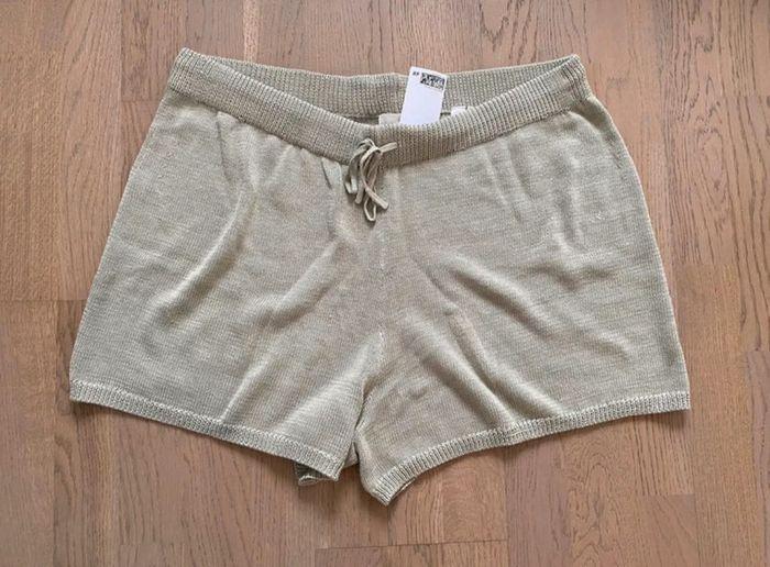 Short neuf en mailles fines vert H&M XL - photo numéro 1