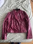 Blouson rouge similicuir taille l