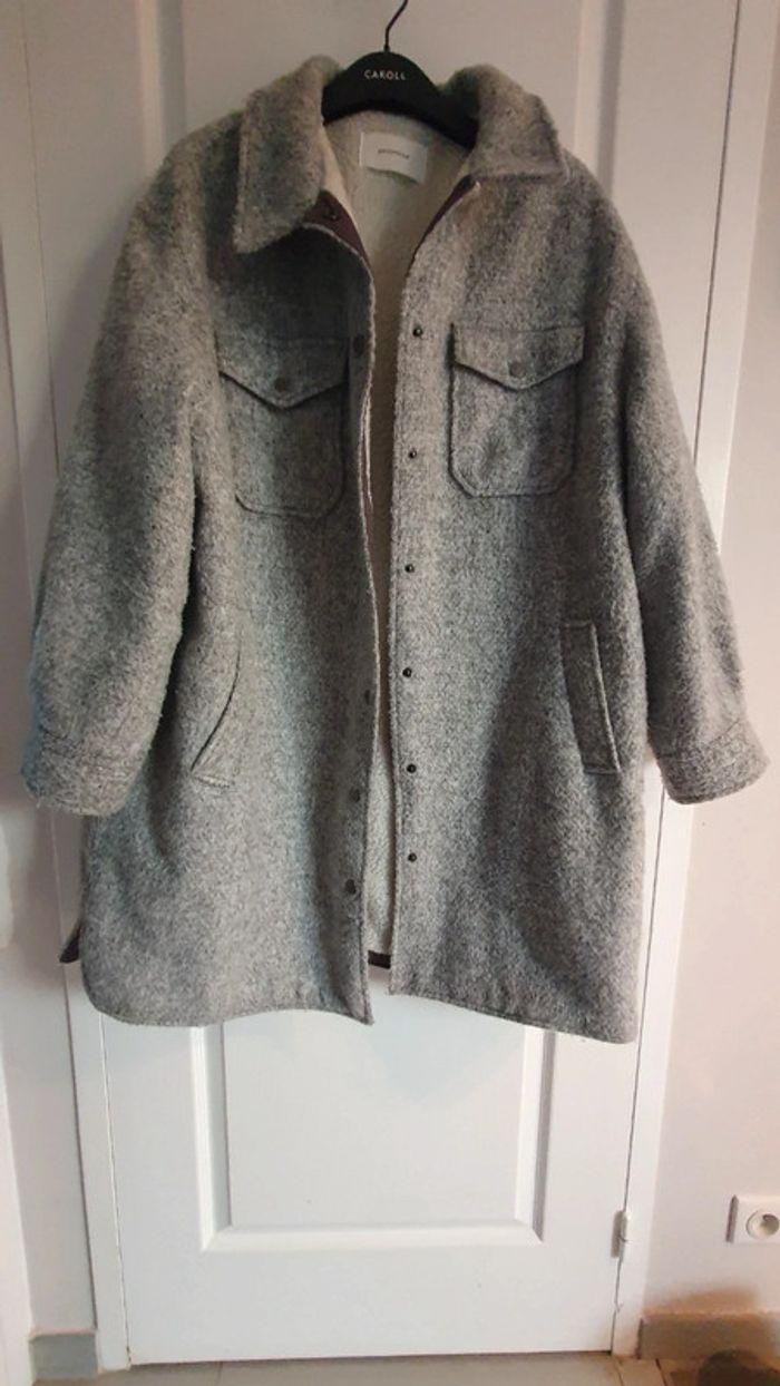 Manteau loose gris clair Promod T. 42 - photo numéro 1