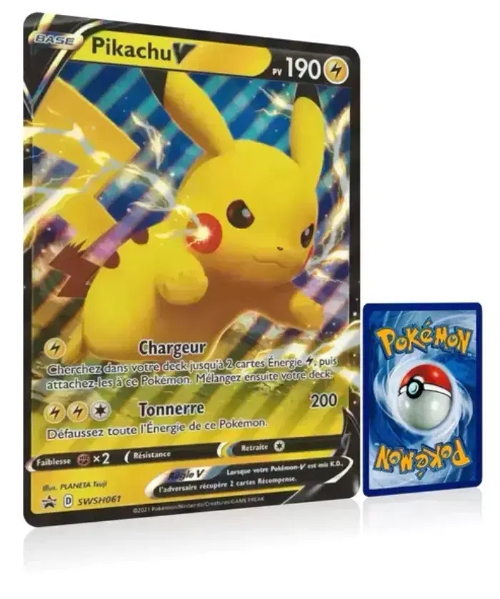 Carte Pokémon PIKACHU V Jumbo XXL - photo numéro 2