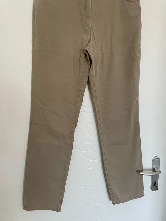 Pantalon beige taille haute coupe droite Burton taille 40 - photo numéro 3