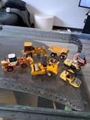 Lot de vehicules de chantier vintage Joal Siku Tonka Hitachi John Deere Majorette