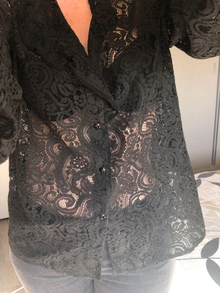 Chemise Noire en dentelle - photo numéro 7